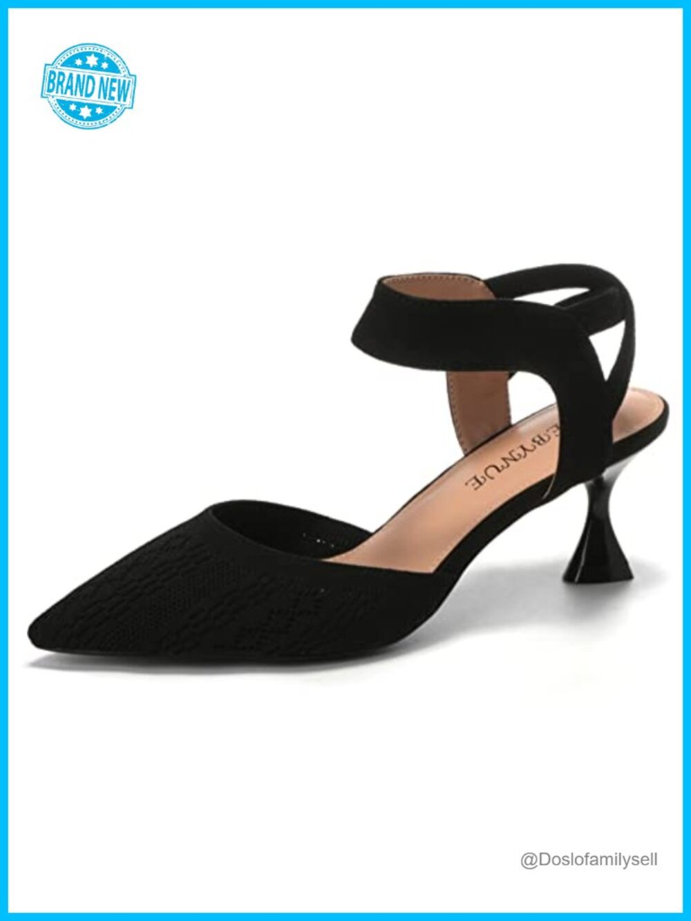 Women's Pointed Toe Slingback Kitten Heels 2.5 Inch Comfortable Dress Pumps